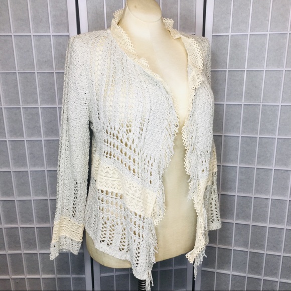 Anthropologie Sweaters - Anthro Knitted Knotted Spring Cardigan Sweater L